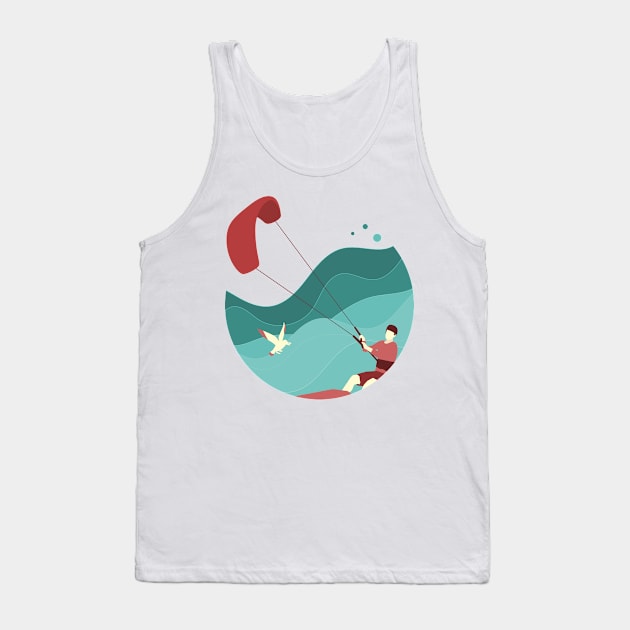 Kitesurfing Tank Top by Jkriz.Dzign